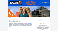 Desktop Screenshot of johnsongaragedoors.com