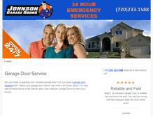 Tablet Screenshot of johnsongaragedoors.com
